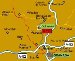 mapa de La Posada De Colomera