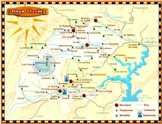 mapa de La Alqueria De Hurdes