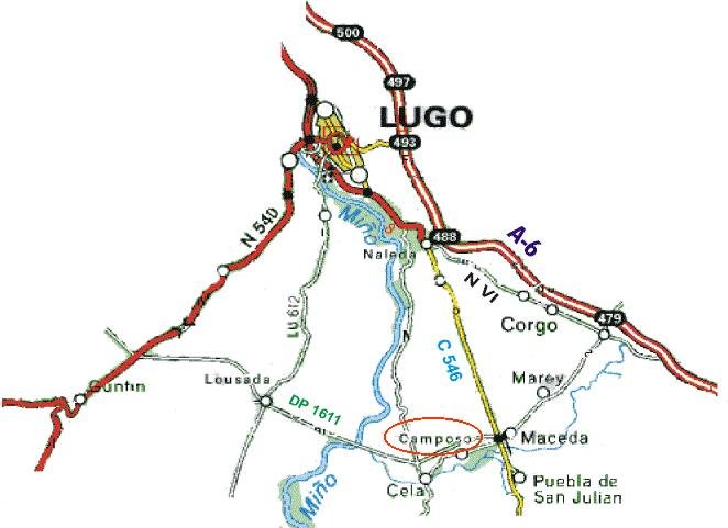 mapa de Casa Grande De Camposo