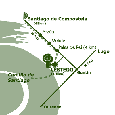 mapa de Casa Rectoral De Lestedo