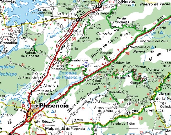 mapa de Casa Rural El Regajo