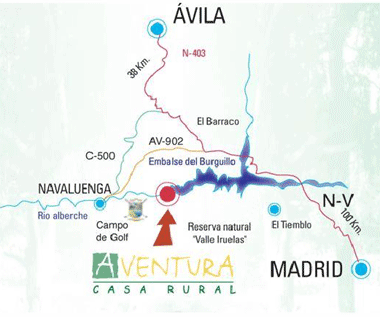 mapa de Casa Rural Aventura