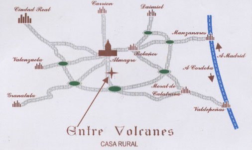 mapa de Casa Rural Entre Volcanes