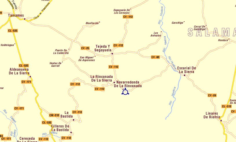 mapa de Casas Rurales Teso De Las Corzas 1 Y 2