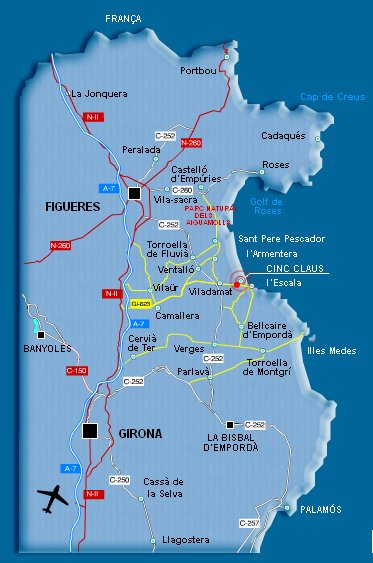 mapa de Mas Peraquintana I Albornar