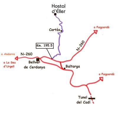 mapa de Hostal d��ller