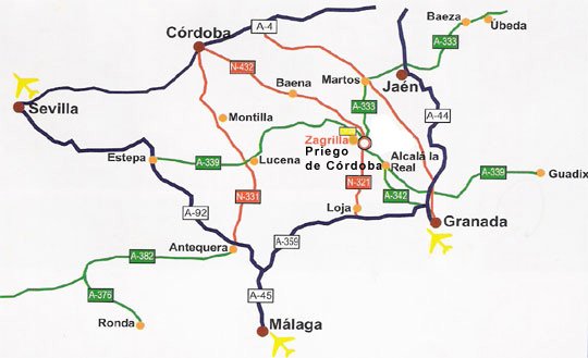 mapa de Hotel Las Rosas