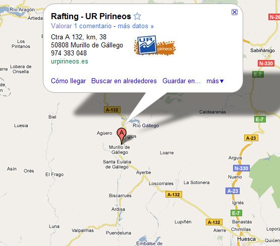 mapa de Ur Pirineos