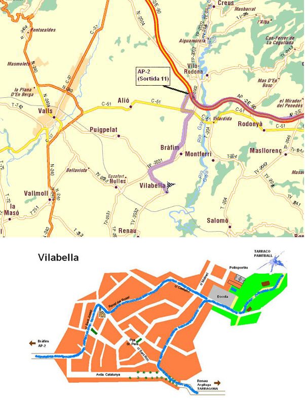 mapa de Tarraco Paintball
