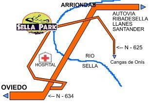 mapa de Sella Park Turismo Activo