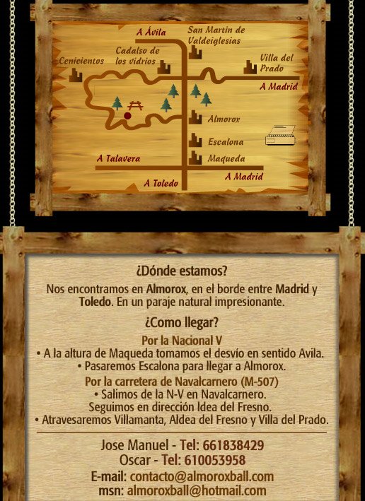 mapa de Almoroxball Multiaventura
