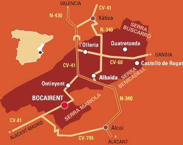 mapa de La Saria