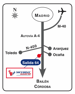mapa de Skydive Madrid