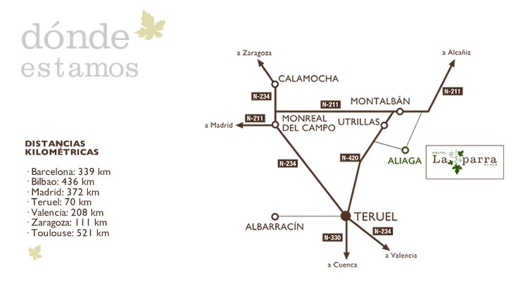 mapa de La Parra