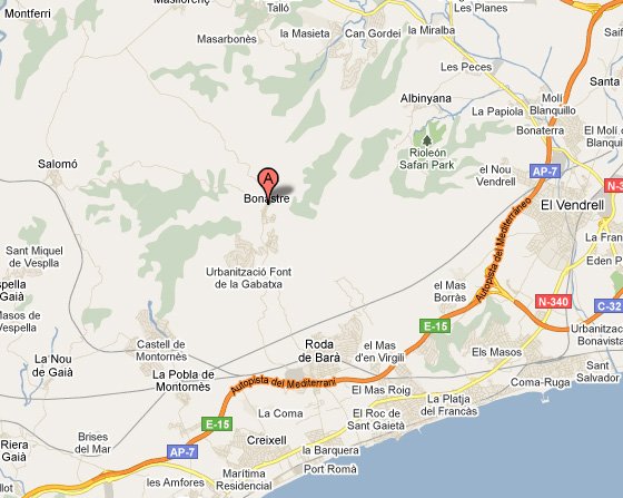mapa de Celler Partida Creus