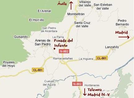 mapa de Restaurante Posada Del Infante. 