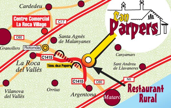 mapa de Restaurante Can Parpers